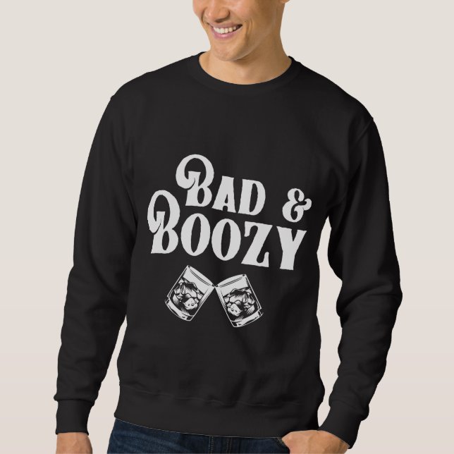Dålig och berusad  lång ärmad tröja (Framsida)