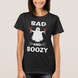 Dålig Och Berusad Spöddryck på Halloween T Shirt