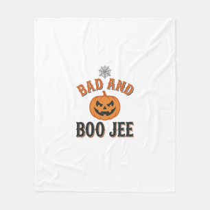 Dålig Och Boo Jee Halloween Pumpa Grafisk_1 Fleecefilt