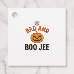 Dålig Och Boo Jee Halloween-pumpa Grafisk_1 Gåvor Etiketter