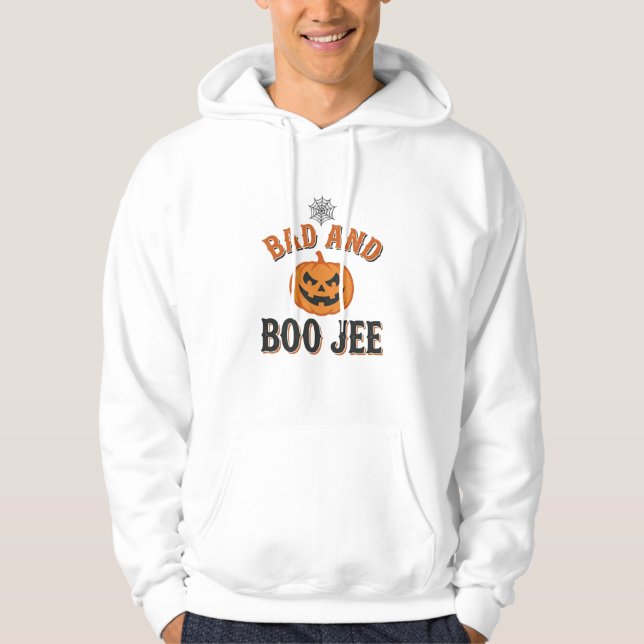 Dålig Och Boo Jee Halloween Pumpa Grafisk_1 Hoodie (Framsida)