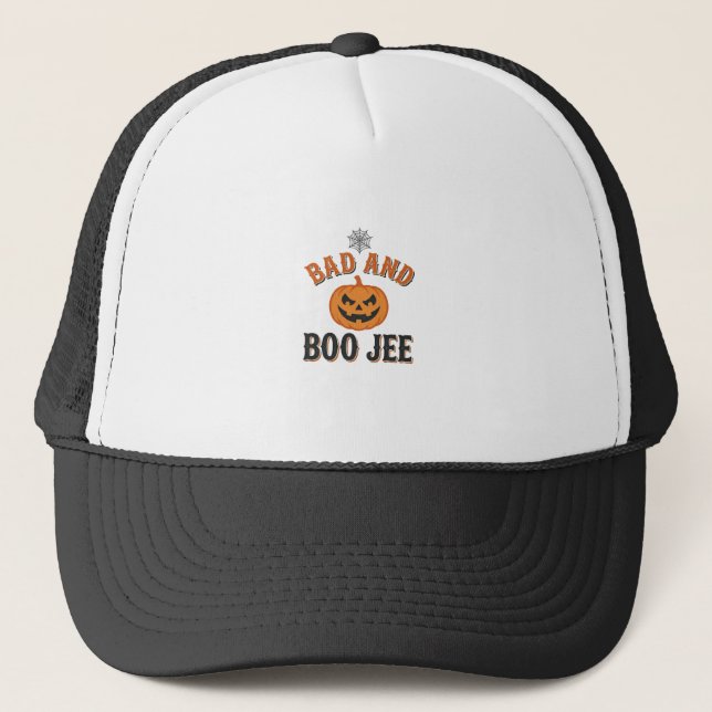 Dålig Och Boo Jee Halloween Pumpa Grafisk_1 Keps (Framsida)