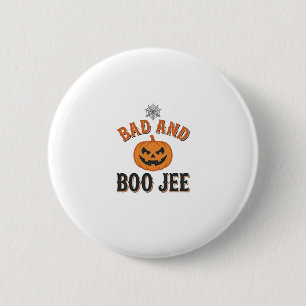 Dålig Och Boo Jee Halloween Pumpa Grafisk_1 Knapp