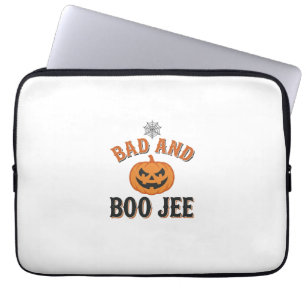 Dålig Och Boo Jee Halloween Pumpa Grafisk_1 Laptop Fodral