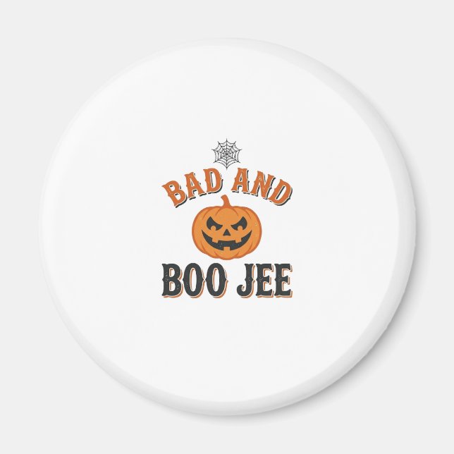 Dålig Och Boo Jee Halloween Pumpa Grafisk_1 Magnet (Framsidan)