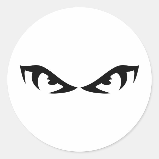 dålig öga runt klistermärke (Framsida)