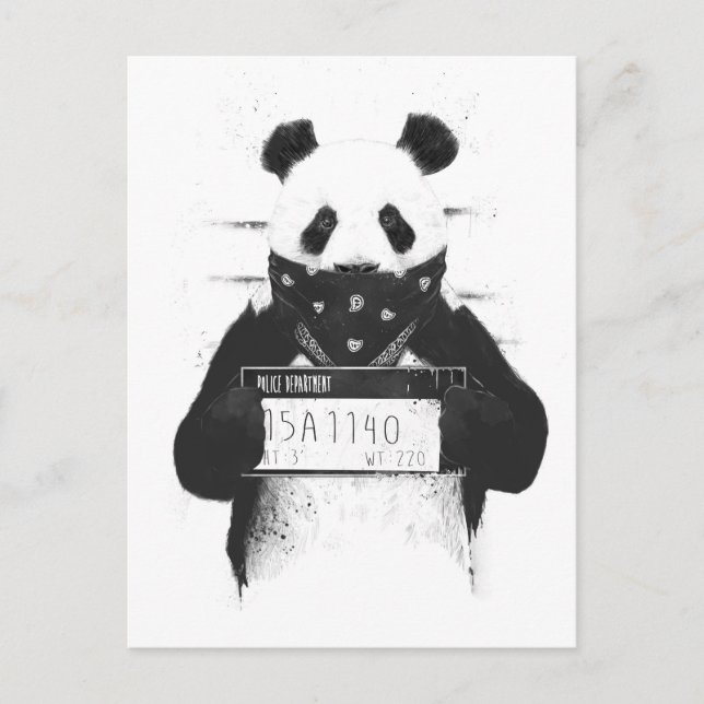 Dålig panda vykort (Framsida)