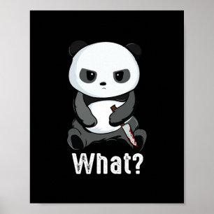 dålig pandabjörn i knivar som bekämpar panda chris poster