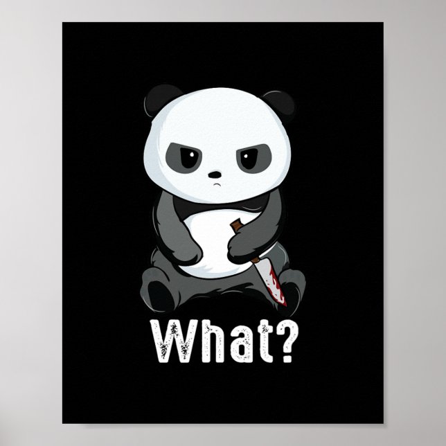dålig pandabjörn i knivar som bekämpar panda chris poster (Framsidan)