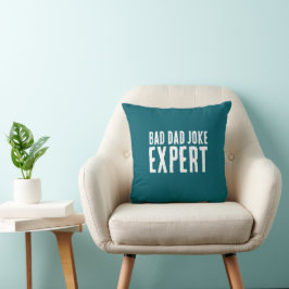 Dålig Pappaskämt Expert FET TYPOGRAFI Kudde