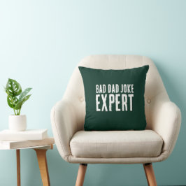 Dålig Pappaskämt Expert FET TYPOGRAFI Kudde