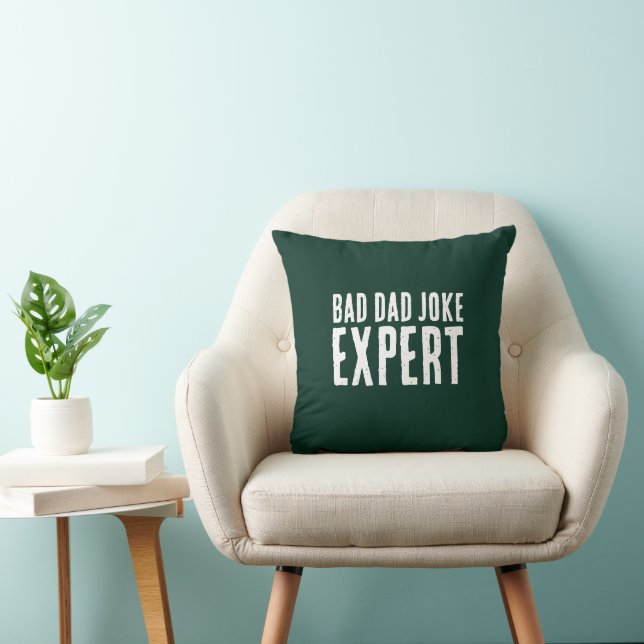 Dålig Pappaskämt Expert FET TYPOGRAFI Kudde (Stol)