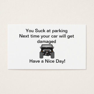 dålig parkering visitkort
