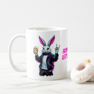 Dålig Påskhare! Hoppy Påsk, låt oss ha Roligt! Kaffemugg