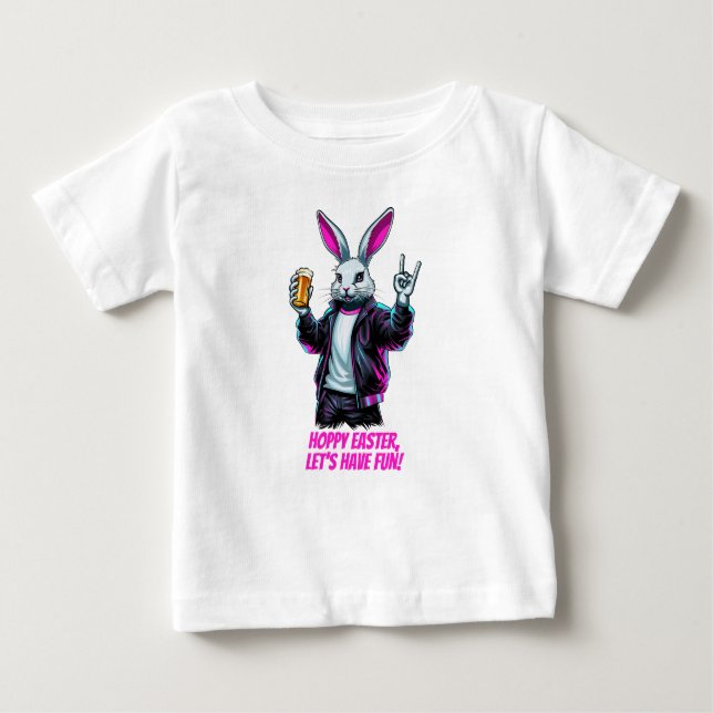 Dålig Påskhare! Hoppy Påsk, låt oss ha Roligt! T Shirt (Framsida)