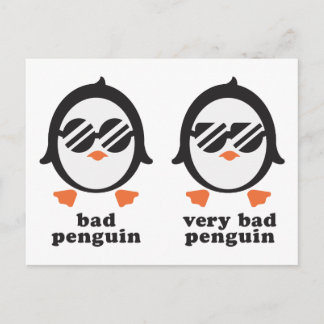 dålig penguin - Pinguin Vykort