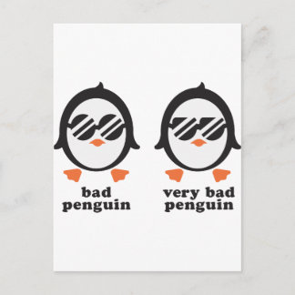 dålig penguin - Pinguin Vykort