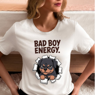 Dålig Pojke Energi Rottweiler  T Shirt