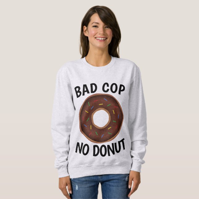DÅLIG POLIS INGEN DONUT Roliga T-shirts (Hel framsida)
