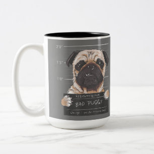 Dålig Puggy-avgift Du vill inte veta Hund Pappa Pu Två-Tonad Mugg