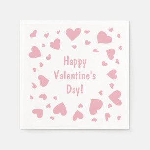 Dålig Rosa Hearts Alla hjärtans dag Pappersservett