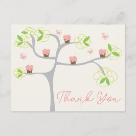 Dålig Rosa Muffinsar Träd Tack födelsedag Vykort