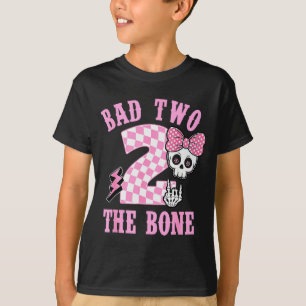 Dålig två till benet födelsedag 2 år gammal Nk rut T Shirt