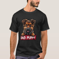 Dålig Valp Tysk Schäferhund Spikad Halsband Rolig