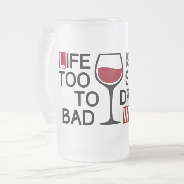 Dålig vin frostat ölglas (Framsida vänster)