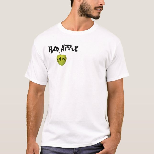 Dåliga Apple (vit) Tee Shirt (Framsida)