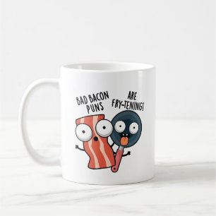 Dåliga Bacon Puns är grå och rolig matrund Kaffemugg