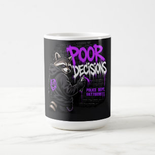Dåliga Beslut Tvättbjörn Graffiti Konst Kaffemugg