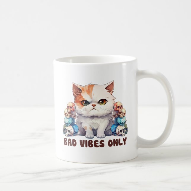 Dåliga bilder - Globalt design för brinnande katt  Kaffemugg (Höger)