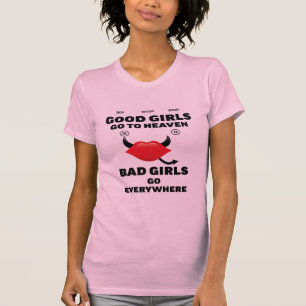 Dåliga bra-flickor, rosa älskare, HEAVEN OCH HELL T Shirt