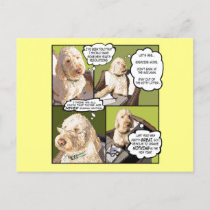 Dåliga dagar Tecknader nytt års vykort