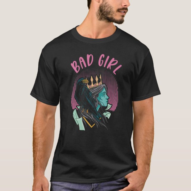 Dåliga flickor Ingen ängel Rebellious Bad Attitude T Shirt (Framsida)