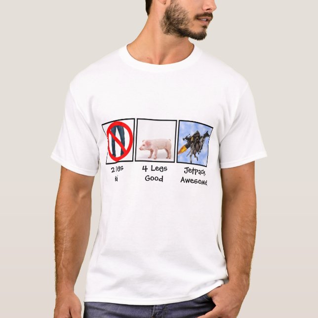 Dåliga för 2 ben t-shirt (Framsida)