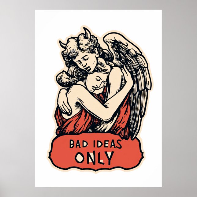 Dåliga idéer endast - Vintage gotisk Poster (Framsidan)