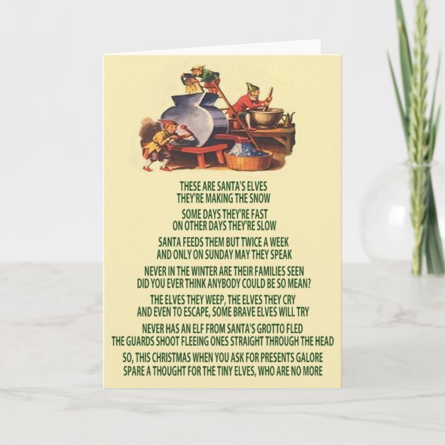 Dåliga julklappar helgkort (Framsida)