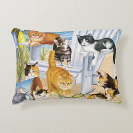 Dåliga kattungar för strand prydnadskudde