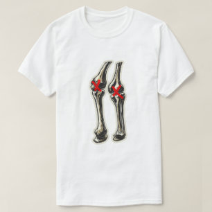 Dåliga knän – rolig illustration av skelettknä t shirt