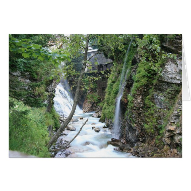 Dåliga övre Gastein-fall Hälsningskort (Framsidan Horizontal)