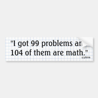Dåliga på Mathbildekalet Bildekal