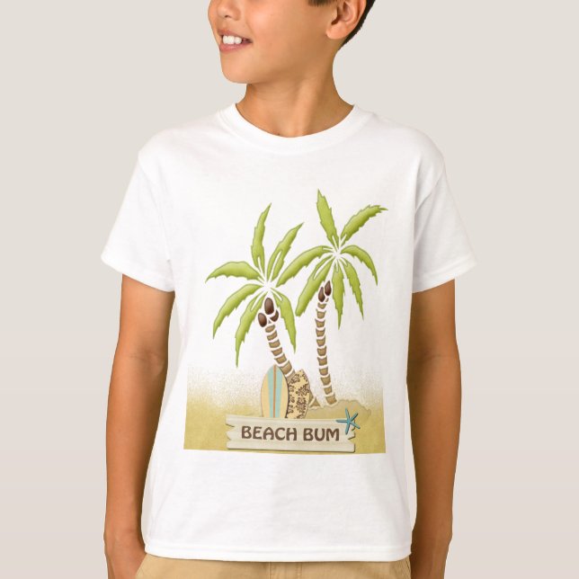Dåliga palmträd för strand tee shirt (Framsida)