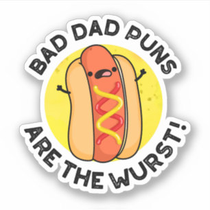 Dåliga Pappa-punkter är den fusta korvringspun Klistermärken