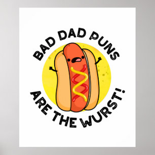 Dåliga Pappa-punkter är den fusta korvringspun Poster