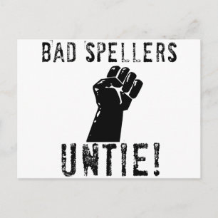 Dåliga Spellers UNTIE! Vykort