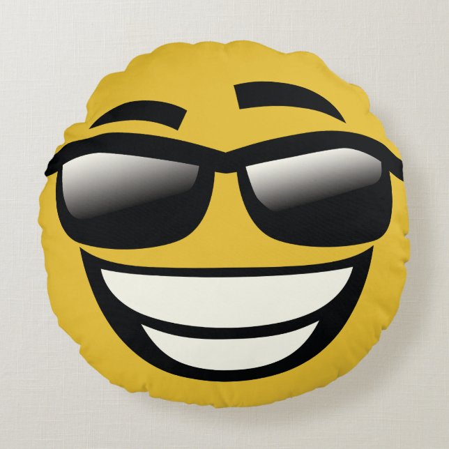 dåliga till benemojien rund kudde (Framsidan)