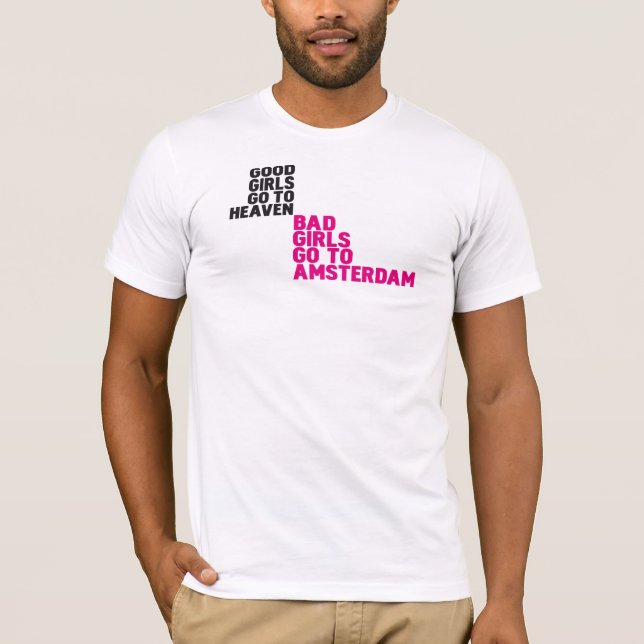 Dåligaflickor går till Amsterdam Tee Shirt (Framsida)
