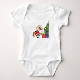 Dåligahundbitor svart Santa på ändan T-shirt